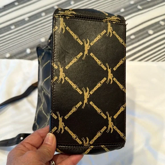 LONGCHAMP Vintage logo Brown Crossbody/ shoulder bag, Camera bag, 2outer pockets - Picture 6 of 16